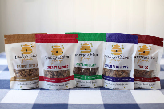 Party of Hive Gift Pack of Granola 4 bags - Small batch - homemade