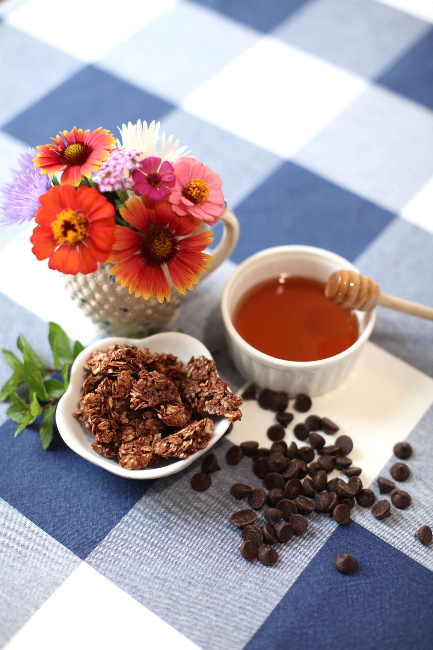 Mint Chocolate Ingredients Handmade Granola - Made in Savannah, Georgia