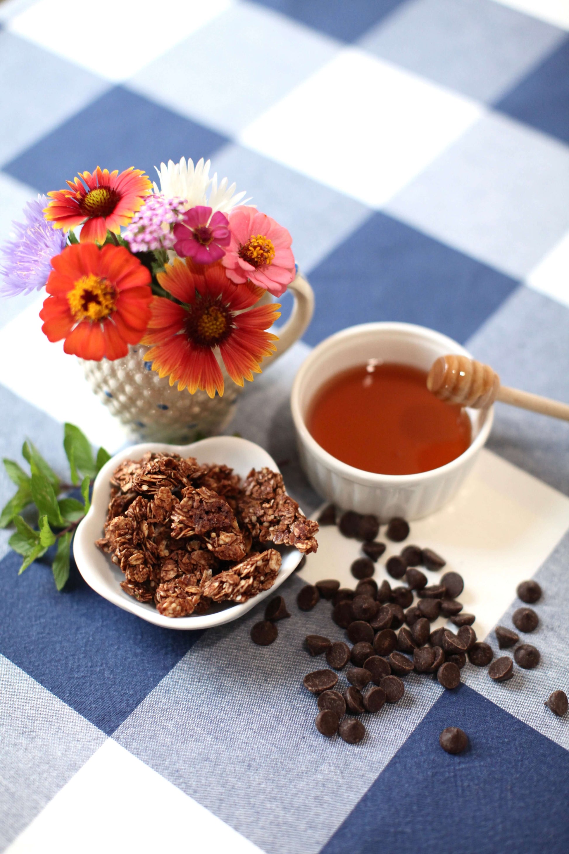 Mint Chocolate Ingredients Handmade Granola - Made in Savannah, Georgia