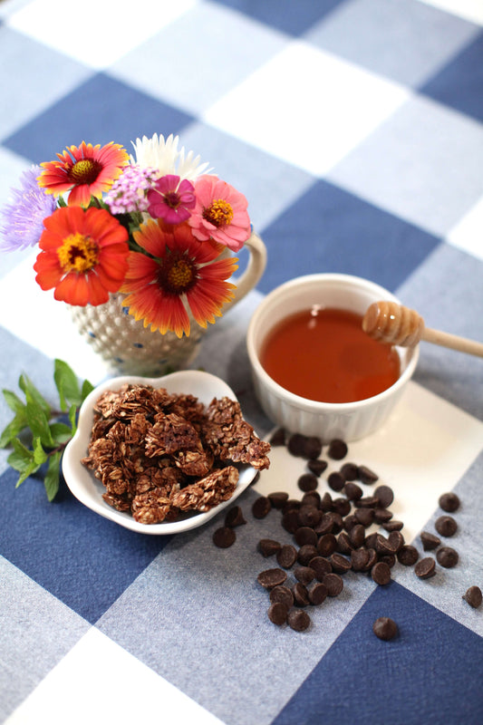 Mint Chocolate Ingredients Handmade Granola - Made in Savannah, Georgia